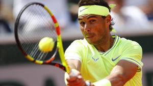 Spain's Rafael Nadal in action during his second round match against Germany's Yannick Maden.(REUTERS) Spain's Rafael Nadal in action during his second round match against Germany's Yannick Maden.(REUTERS)
