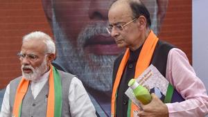 Finance Minister Arun Jaitley has written to Prime Minister Narendra Modi, asking him not to give him any responsibility in the new government due to health reasons.(PTI file photo) Finance Minister Arun Jaitley has written to Prime Minister Narendra Modi, asking him not to give him any responsibility in the new government due to health reasons.(PTI file photo)
