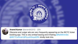 IRCTC’s official customer support account advised Kumar to first clear his own browsing history.