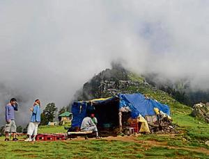 Triund is one of the most popular tourist destinations located in Kangra district of Himachal Pradesh.(HT File Photo) Triund is one of the most popular tourist destinations located in Kangra district of Himachal Pradesh.(HT File Photo)