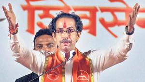 Shiv Sena chief Uddhav Thackeray addresses a party rally in Mumbai. (Agencies) Shiv Sena chief Uddhav Thackeray addresses a party rally in Mumbai. (Agencies)