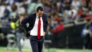 Arsenal manager Unai Emery walks on the touchline during the Europa League Final soccer match between Chelsea and Arsenal at the Olympic stadium in Baku, Azerbaijan, Thursday, May 30, 2019.(AP) Arsenal manager Unai Emery walks on the touchline during the Europa League Final soccer match between Chelsea and Arsenal at the Olympic stadium in Baku, Azerbaijan, Thursday, May 30, 2019.(AP)