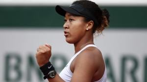 Japan's Naomi Osaka reacts during her second round match against Belarus' Victoria Azarenka.(REUTERS) Japan's Naomi Osaka reacts during her second round match against Belarus' Victoria Azarenka.(REUTERS)