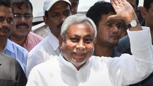 Bihar Chief Minister Nitish Kumar addresses the media in Patna(PTI) Bihar Chief Minister Nitish Kumar addresses the media in Patna(PTI)