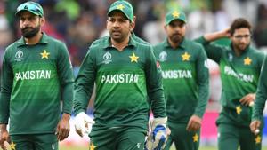 Pakistan's cricketers leave the field at end of play during the 2019 Cricket World Cup group stage match.(AFP) Pakistan's cricketers leave the field at end of play during the 2019 Cricket World Cup group stage match.(AFP)