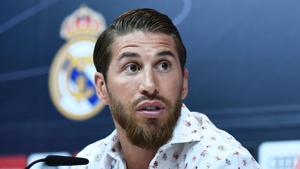 Real Madrid's Spanish defender Sergio Ramos gives a press conference at the Santiago Bernabeu stadium in Madrid on May 30, 2019.(AFP) Real Madrid's Spanish defender Sergio Ramos gives a press conference at the Santiago Bernabeu stadium in Madrid on May 30, 2019.(AFP)