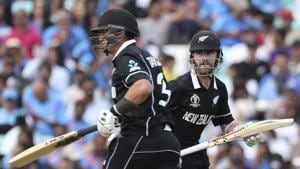 New Zealand's Kane Williamson, right, and Ross Taylor run between the wickets to score during the Cricket World Cup warm up match between India and New Zealand at The Oval in London, Saturday, May 25, 2019. (AP Photo/Aijaz Rahi)(AP) New Zealand's Kane Williamson, right, and Ross Taylor run between the wickets to score during the Cricket World Cup warm up match between India and New Zealand at The Oval in London, Saturday, May 25, 2019. (AP Photo/Aijaz Rahi)(AP)