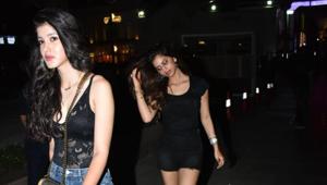 Suhana Khan was spotted with besties Ananya Panday and Shanaya Kapoor in Mumbai on Friday.(Varinder Chawla) Suhana Khan was spotted with besties Ananya Panday and Shanaya Kapoor in Mumbai on Friday.(Varinder Chawla)