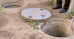 Rainwater harvesting pits in Parkview Residency.(HT Photo) Rainwater harvesting pits in Parkview Residency.(HT Photo)