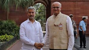 External affairs minister Subrahmanyam Jaishankar (left) with foreign secretary Vijay Keshav Gokhale, in New Delhi.(Reuters File Photo) External affairs minister Subrahmanyam Jaishankar (left) with foreign secretary Vijay Keshav Gokhale, in New Delhi.(Reuters File Photo)