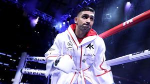 NEW YORK, NEW YORK - APRIL 20: Amir Khan enters the ring against Terence Crawford before their WBO welterweight title fight at Madison Square Garden on April 20, 2019 in New York City.(AFP) NEW YORK, NEW YORK - APRIL 20: Amir Khan enters the ring against Terence Crawford before their WBO welterweight title fight at Madison Square Garden on April 20, 2019 in New York City.(AFP)