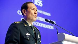 Chinese Defence Minister Wei Fenghe speaks at the IISS Shangri-la Dialogue in Singapore.(REUTERS Photo) Chinese Defence Minister Wei Fenghe speaks at the IISS Shangri-la Dialogue in Singapore.(REUTERS Photo)