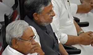 Bihar Chief Minister Nitish Kumar with his deputy Sushil Kumar Modi during the swearing-in ceremony for the cabinet expansion of coalition government of NDA, in Patna on June 2, 2019.(PTI) Bihar Chief Minister Nitish Kumar with his deputy Sushil Kumar Modi during the swearing-in ceremony for the cabinet expansion of coalition government of NDA, in Patna on June 2, 2019.(PTI)