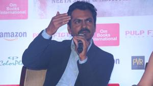Nawazuddin Siddiqui at the launch of Neeta Shah's book The Stranger in Me in Mumbai.(IANS) Nawazuddin Siddiqui at the launch of Neeta Shah's book The Stranger in Me in Mumbai.(IANS)