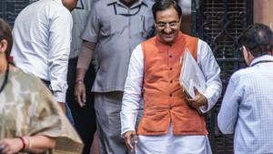 Ramesh Pokhriyal ‘Nishank’ Minister of Human Resource Development , coming out after cabinet meeting , south block , new delhi , 31/05/2019 , photo:pradeep gaur/mint Ramesh Pokhriyal ‘Nishank’ Minister of Human Resource Development , coming out after cabinet meeting , south block , new delhi , 31/05/2019 , photo:pradeep gaur/mint