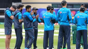 Pakistan's captain Sarfaraz Ahmed (4L) leads his players in prayer as they take part in a training session at Trent Bridge in Nottingham(AFP) Pakistan's captain Sarfaraz Ahmed (4L) leads his players in prayer as they take part in a training session at Trent Bridge in Nottingham(AFP)