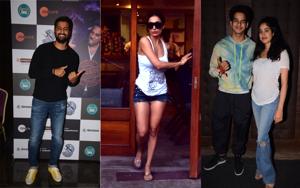 Vicky Kaushal, Malaika Arora, Ishaan Khatter and Janhvi Kapoor spotted in Mumbai.