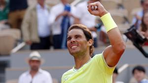 Spain's Rafael Nadal celebrates after his quarterfinal match against Japan's Kei Nishikori.(REUTERS) Spain's Rafael Nadal celebrates after his quarterfinal match against Japan's Kei Nishikori.(REUTERS)