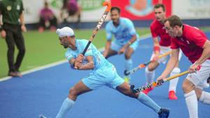 Ipoh: Indian hockey team member Mandeep Singh in action during their last round of Robin League match against Poland at the 28th Sultan Azlan Shah Cup 2019, in Ipoh Malaysia, Friday, March 29, 2019. India defeated Poland 10-0. (PTI Photo)(PTI) Ipoh: Indian hockey team member Mandeep Singh in action during their last round of Robin League match against Poland at the 28th Sultan Azlan Shah Cup 2019, in Ipoh Malaysia, Friday, March 29, 2019. India defeated Poland 10-0. (PTI Photo)(PTI)