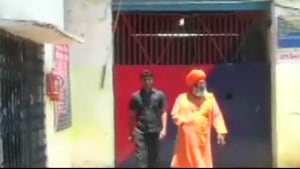 BJP parliamentarian Sakshi Maharaj on Wednesday visited party colleague and lawmaker Kuldeep Singh Sengar, who is lodged in jail over charges of rape and murder.(ANI Photo) BJP parliamentarian Sakshi Maharaj on Wednesday visited party colleague and lawmaker Kuldeep Singh Sengar, who is lodged in jail over charges of rape and murder.(ANI Photo)