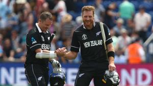 New Zealand's Colin Munro (L) celebrates with teammate New Zealand's Martin Guptill(AFP) New Zealand's Colin Munro (L) celebrates with teammate New Zealand's Martin Guptill(AFP)