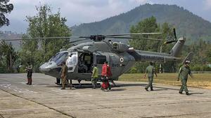 An IAF chopper prepares to carry out a rescue operation to evacuate bodies of climbers killed during mountaineering expedition to Nanda Devi east of Pithoragarh district, Wednesday, June 5, 2019.(PTI Photo) An IAF chopper prepares to carry out a rescue operation to evacuate bodies of climbers killed during mountaineering expedition to Nanda Devi east of Pithoragarh district, Wednesday, June 5, 2019.(PTI Photo)
