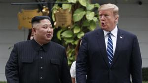 Talks between the two countries hit a roadblock after the second summit in Vietnam ended abruptly with no joint statement being released.(AP File Photo) Talks between the two countries hit a roadblock after the second summit in Vietnam ended abruptly with no joint statement being released.(AP File Photo)