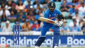 India captain Virat Kohli bats during a warm-up match between India and New Zealand, in London. This time around, you can even get official live updates via WhatsApp.(AFP) India captain Virat Kohli bats during a warm-up match between India and New Zealand, in London. This time around, you can even get official live updates via WhatsApp.(AFP)