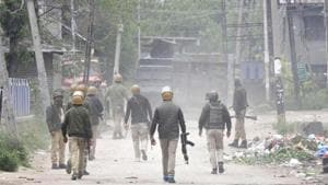 Four militants, including two former special police officers (SPOs), were killed by security forces in a gun battle that lasted more than 12 hours in south Kashmir’s Pulwama district. Photo by Waseem Andrabi / Hindustan Times) Four militants, including two former special police officers (SPOs), were killed by security forces in a gun battle that lasted more than 12 hours in south Kashmir’s Pulwama district. Photo by Waseem Andrabi / Hindustan Times)