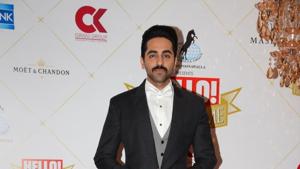 Ayushmann Khurrana at Hello Hall Of Fame Awards 2019 in Mumbai.(IANS) Ayushmann Khurrana at Hello Hall Of Fame Awards 2019 in Mumbai.(IANS)