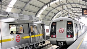 “Yellow Line Update Delay in services between Udyog Bhawan and Model Town. Normal service on all other lines,” a tweet by the official handle of Delhi Metro read.(HT Photo) “Yellow Line Update Delay in services between Udyog Bhawan and Model Town. Normal service on all other lines,” a tweet by the official handle of Delhi Metro read.(HT Photo)