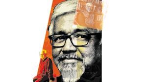 Amitav Ghosh’s Gun Island is as much an etymological mystery as a compelling study of illegal migration.(Ivo van der Bent / www.amitavghosh.com; Illustration: Malay Karmakar) Amitav Ghosh’s Gun Island is as much an etymological mystery as a compelling study of illegal migration.(Ivo van der Bent / www.amitavghosh.com; Illustration: Malay Karmakar)