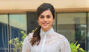 Actor Taapsee Pannu during a media interactions for her upcoming film Game Over in Mumbai on June 4.(IANS) Actor Taapsee Pannu during a media interactions for her upcoming film Game Over in Mumbai on June 4.(IANS)