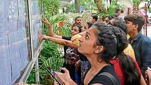 This year, with the number of 90% and above scorers in the city dropping steeply, colleges feel top colleges as well as admissions to sought after bifocal courses will be out of reach for many SSC students.(HTFile) This year, with the number of 90% and above scorers in the city dropping steeply, colleges feel top colleges as well as admissions to sought after bifocal courses will be out of reach for many SSC students.(HTFile)