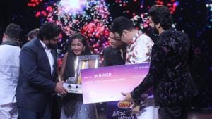 Sugandha Date receives her cheque for <span class='webrupee'>₹</span>5 lakh after winning Sa Re Ga Ma Pa Li’l Champs. Sugandha Date receives her cheque for <span class='webrupee'>₹</span>5 lakh after winning Sa Re Ga Ma Pa Li’l Champs.