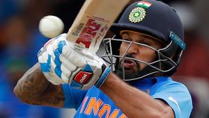 India's Shikhar Dhawan plays a shot.(AFP) India's Shikhar Dhawan plays a shot.(AFP)