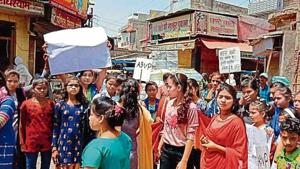 Deployment of RAF and PAC continued in Tappal town on Monday. The contingents were called in wake of a call for a mahapanchayat that was later foiled.(HTFile) Deployment of RAF and PAC continued in Tappal town on Monday. The contingents were called in wake of a call for a mahapanchayat that was later foiled.(HTFile)