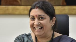Smriti Irani had on Sunday met Haryana Chief Minister and Jharkhand Chief Minister Raghubar Das.(Sonu Mehta/HT File Photo) Smriti Irani had on Sunday met Haryana Chief Minister and Jharkhand Chief Minister Raghubar Das.(Sonu Mehta/HT File Photo)