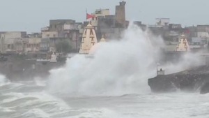 After touching Gujarat coast, the cyclone is likely to move parallel to Saurashtra and Kutch, bringing rain to Amreli, Gir Somnath, Diu, Junagarh, Porbandar, Rajkot, Jamnagar, Dwarka and Kutch.(ANI Photo) After touching Gujarat coast, the cyclone is likely to move parallel to Saurashtra and Kutch, bringing rain to Amreli, Gir Somnath, Diu, Junagarh, Porbandar, Rajkot, Jamnagar, Dwarka and Kutch.(ANI Photo)