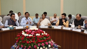 Nirmala Sitharaman holding her 3rd Pre-Budget consultations with the stakeholder Groups from Financial Sector and Capital Markets on13th June ,2019. (Photo: Ministry of Finance/Twitter) Nirmala Sitharaman holding her 3rd Pre-Budget consultations with the stakeholder Groups from Financial Sector and Capital Markets on13th June ,2019. (Photo: Ministry of Finance/Twitter)
