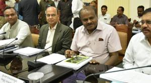 The Congress-Janata Dal (Secular) coalition state government is set to induct two Independent MLAs on Friday in a long-awaited cabinet expansion.(HD Kumaraswamy/Twitter) The Congress-Janata Dal (Secular) coalition state government is set to induct two Independent MLAs on Friday in a long-awaited cabinet expansion.(HD Kumaraswamy/Twitter)