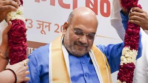 Shah will also meet party General Secretaries (Organization) of various states on Friday.(PTI Photo) Shah will also meet party General Secretaries (Organization) of various states on Friday.(PTI Photo)