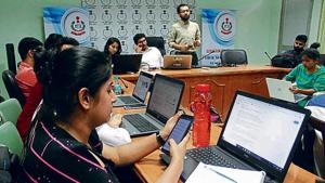 Participants will discuss concepts and case studies pertaining to issues such as ethical hacking, cyber forensics, blockchain technology, bug bounty and cybersecurity in healthcare.(Yogendra Kumar/HT PHOTO) Participants will discuss concepts and case studies pertaining to issues such as ethical hacking, cyber forensics, blockchain technology, bug bounty and cybersecurity in healthcare.(Yogendra Kumar/HT PHOTO)