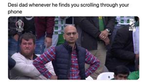 The image is actually of a Pakistani fan.(Twitter/@swatic12) The image is actually of a Pakistani fan.(Twitter/@swatic12)