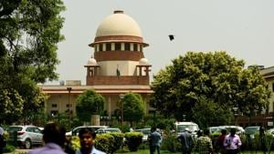New Delhi, India - May 10, 2019: 2019: Journalists seen outside the Supreme Court during the Ayodhya case hearing, at Supreme Court of India, in New Delhi, India, on Friday, May 10, 2019. (Photo by Amal KS / Hindustan Times)(Amal KS/HT PHOTO) New Delhi, India - May 10, 2019: 2019: Journalists seen outside the Supreme Court during the Ayodhya case hearing, at Supreme Court of India, in New Delhi, India, on Friday, May 10, 2019. (Photo by Amal KS / Hindustan Times)(Amal KS/HT PHOTO)
