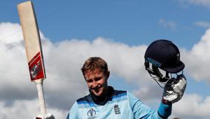 England's Joe Root (L) acknowledges the crowd as he walks off the field with England's Ben Stokes after victory in the 2019 Cricket World Cup group stage match between England and West Indies at the Rose Bowl in Southampton, southern England, on June 14, 2019.(AFP) England's Joe Root (L) acknowledges the crowd as he walks off the field with England's Ben Stokes after victory in the 2019 Cricket World Cup group stage match between England and West Indies at the Rose Bowl in Southampton, southern England, on June 14, 2019.(AFP)
