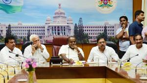 Caught in a row over the controversial JSW Steel land sale, the Karnataka cabinet Friday decided to refer its decision on the sale of 3,667 acres to the firm at Ballari, to a cabinet sub-committee for reconsideration.(PTI) Caught in a row over the controversial JSW Steel land sale, the Karnataka cabinet Friday decided to refer its decision on the sale of 3,667 acres to the firm at Ballari, to a cabinet sub-committee for reconsideration.(PTI)
