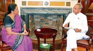 Chief minister Ashok Gehlot asked the Centre to approve proposals for several drinking water projects and for the timely release of funds for the centrally sponsored schemes on Saturday(HT) Chief minister Ashok Gehlot asked the Centre to approve proposals for several drinking water projects and for the timely release of funds for the centrally sponsored schemes on Saturday(HT)
