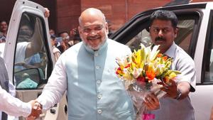 Union home minister Amit Shah tweeted his praise for the men in blue for their “strike on Pakistan”(REUTERS)
