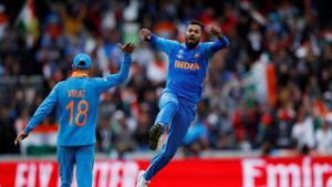 ndia's Hardik Pandya celebrates taking the wicket of Pakistan's Shoaib Malik(Action Images via Reuters) ndia's Hardik Pandya celebrates taking the wicket of Pakistan's Shoaib Malik(Action Images via Reuters)